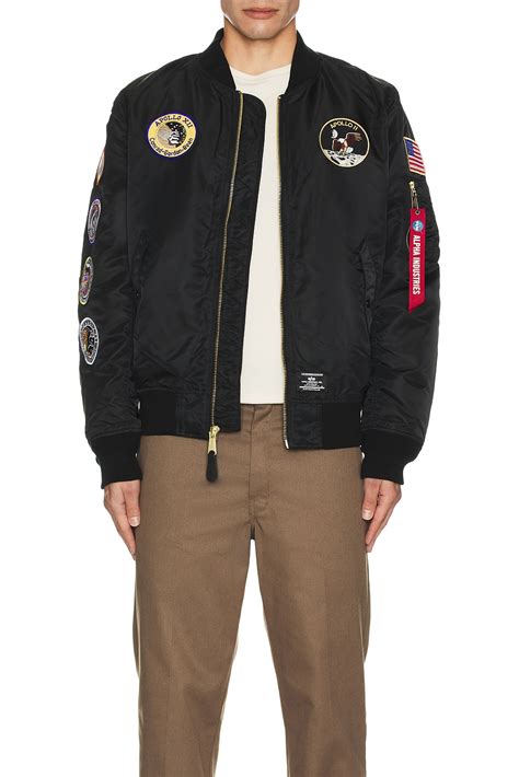 ALPHA INDUSTRIES L-2B Apollo Gen II Flight Jacket in Black | FWRD