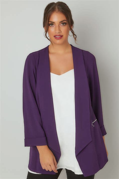 Women's Plus Size Blazers | Yours Clothing | Purple jacket, Purple ...