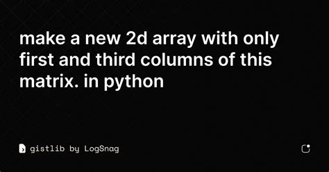 Image result for 2 Column Array Python