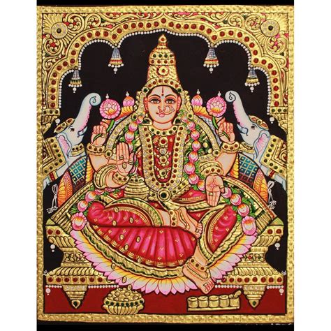 TANJORE PAINTING GAJA LAKSHMI