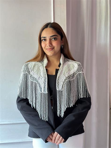 Shop Paisley Hand Embellished Cape with Minimal Motifs Now – Nolabels