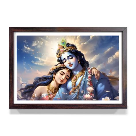 WhatsYourPrint ?Engineered Wood Radha Krishna Wall Painting With ...
