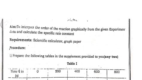 EXP2 - TYBSC Practical: Graphical Interpretation of Reaction Order ...
