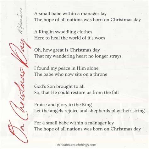 10 Beautiful Christian Christmas Poems About Jesus | Think About Such ...