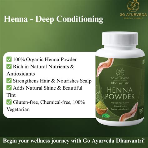 Henna Powder | Hair Pack | Lustre, Shine & Hair Health | 100g – Go ...