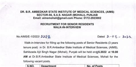 Sarkari Naukri: Doctor Recruitment 2022: सीनियर रेजिडेंट के 15 पदों के ...