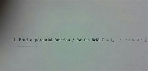 Image result for How to Find Potential Function