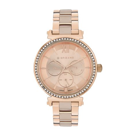 Giordano Analog Rose Gold Dial Women's Watch with Rose Gold Band ...