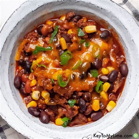 BEST Smoky and Sweet Chili {Stove Top OR Crockpot} - Key To My Lime