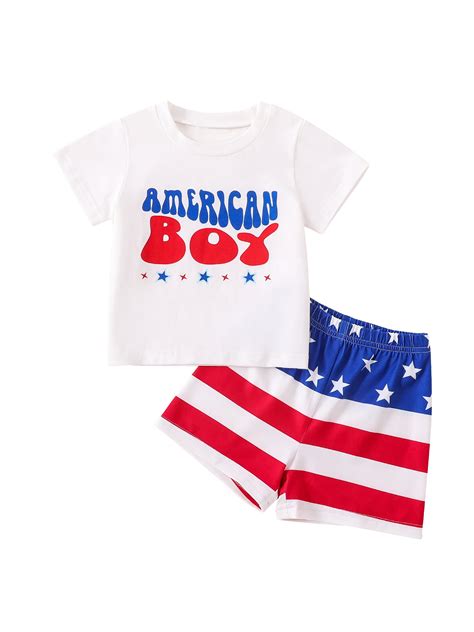 Shunvnny Toddler Baby Boy 4th of July Outfit Mr. Steal Your Freedom ...