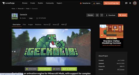 Image result for Geckolib Mod