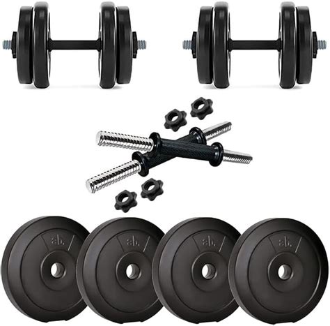 Buy Anythingbasic PVC Adjustable Dumbbell Set 10Kg / 22LB With Rods ...