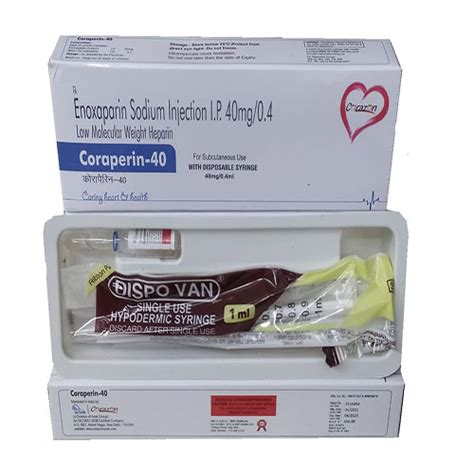 Coraperin 40 - Enoxyparin Sodium Inection I.P. 40mg/0.4 - Arlak Biotech