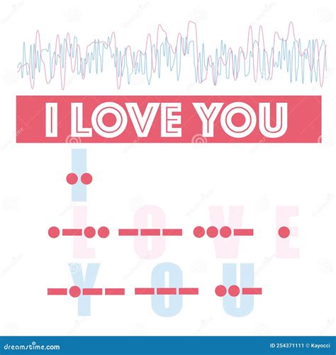 Morse Code -I Love You- Vector Illustration Stock Vector - Illustration ...
