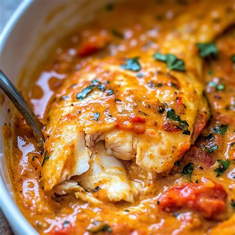 Tilapia in Roasted Pepper Sauce