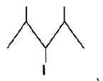 The bond line formula of 1 -iodo -2, 3-dimethyl pentane is