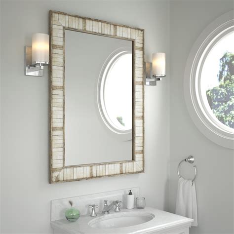 Delta Ready Reflections 24-in W x 36-in H Cream Block Wood Framed Wall ...