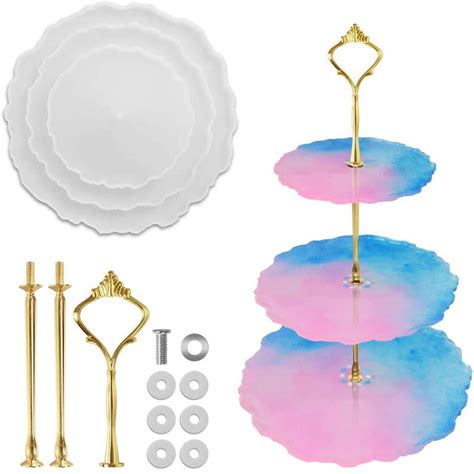 Glitz 3 Tier Round Cake Stand Party Food Server Display | Desertcart INDIA