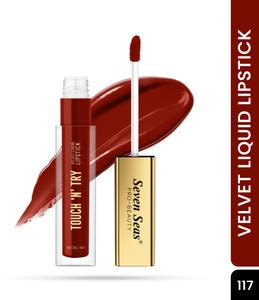 Seven Seas TOUCH 'N' TRY Velvet Liquid Lipstick | Non-Transfer Long ...
