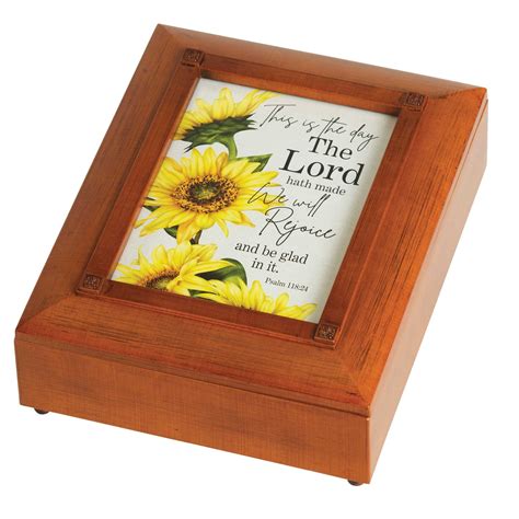 Dicksons Day Lord Has Made Be Glad Yellow Sunflower Walnut Finish ...