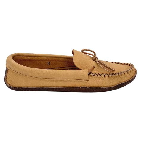 Men's Moose Hide Leather Moccasins with Oil Tan Soles for Earthing ...