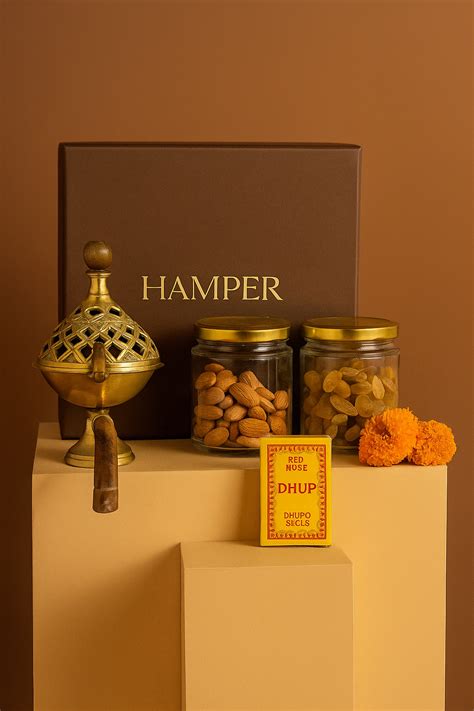 Spiritual Purification Dhoop Dani Hamper with Incense & Raisin Gift Ja ...
