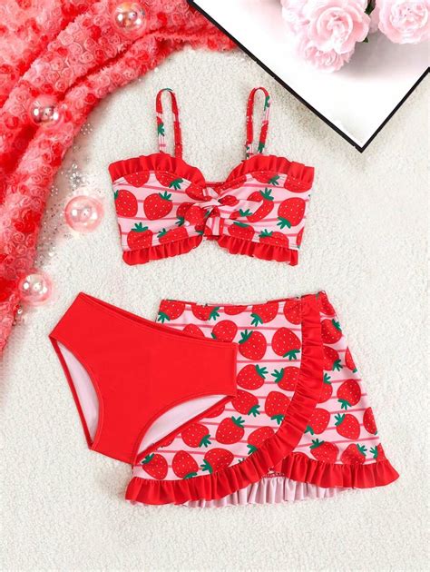 SHEIN Young Girl Printed Swimwear Set | SHEIN USA