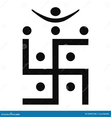 Jain swastika icon symbol stock vector. Illustration of isolated ...