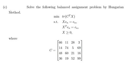 Image result for Balanced Assignment Problem