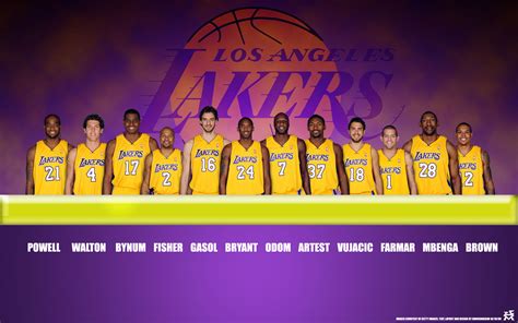la lakers 2010 roster widescreen photo