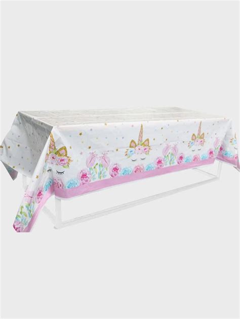 1pc Unicorn Print Disposable Table Cover,Christmas | SHEIN USA
