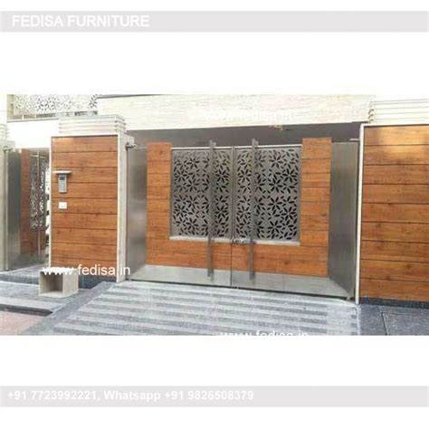 Double Door Grill Gate Design For Main Door Steel Plate Gate Design ...
