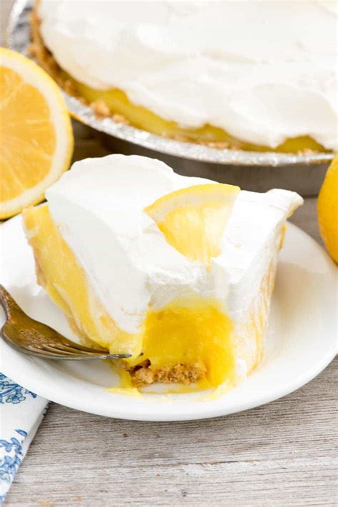 No Bake Lemon Cream Pie - Crazy for Crust