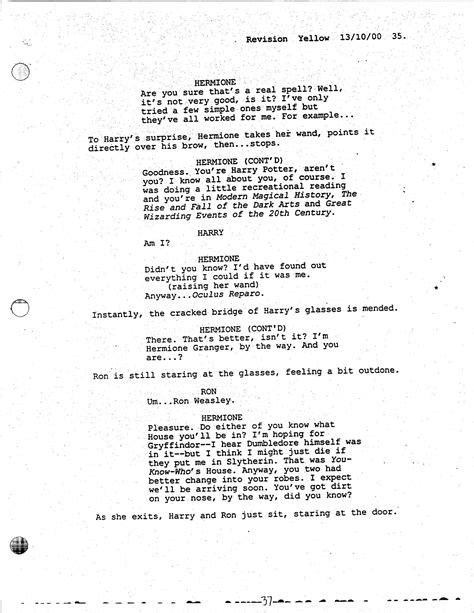 Harry Potter Script