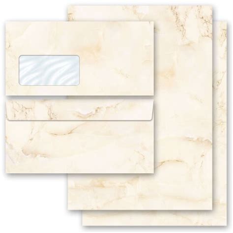 Briefpapier Sets Marmor & Struktur MARMOR BEIGE Marmorpapier Sets onl