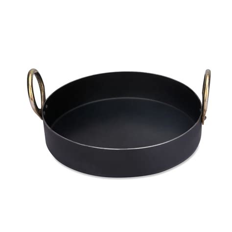 Buy VISMAY'S Iron Kadai with Heavy Flat Base Tai Tavi Taee Frypan for ...
