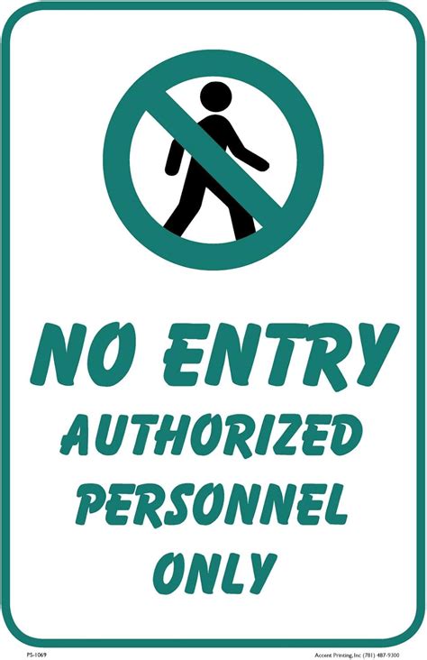 Buy No Entry Authorized Personnel Only 12X18 Aluminum Sign Online at ...