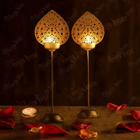 Aamrapali Designer Peacock T-Light With Stand – PoojaBox