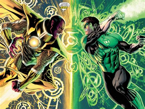 Green Lantern vs Yellow Lantern 4K Ultra HD Wallpaper