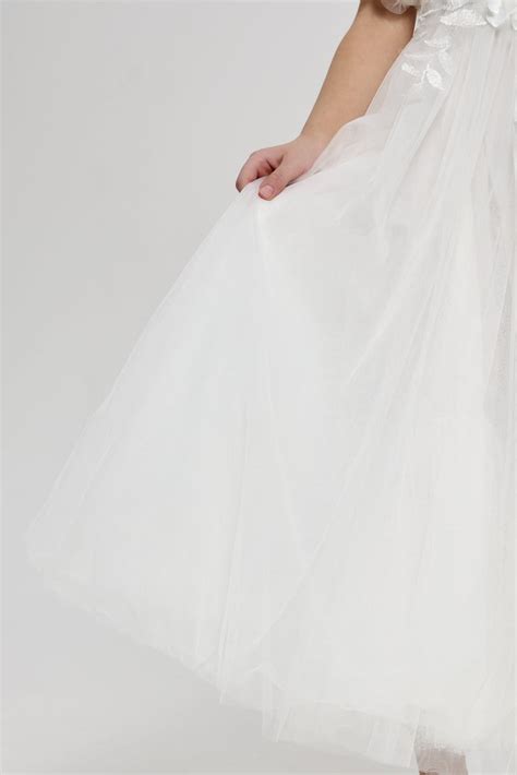 3D flowers dress, white – Choupette India