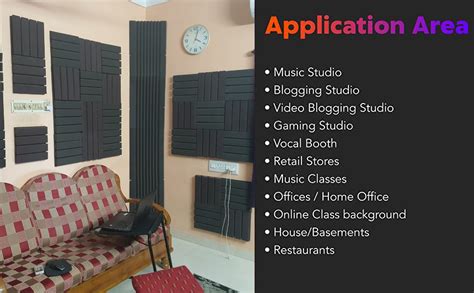 MMT Acoustix® Groove Acoustic Soundproofing Foam Tiles 1x1 ft ...