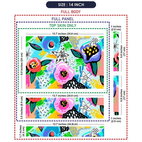 Shop Colourful Mural Floral Vector Laptop Skin | Buy Online Now ...