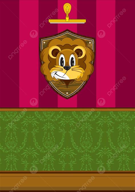Cute Cartoon Trophy Lion Vector Mane King Of The Jungle Vector, Vector ...