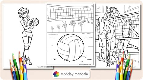 Volleyball Coloring Pages