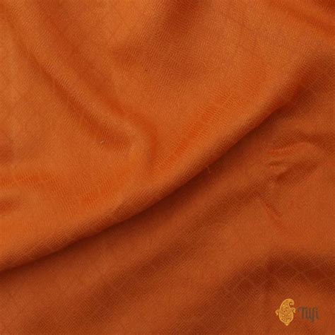 Peach-Orange Ombr√© Pure Georgette Banarasi Handloom Saree - Tilfi