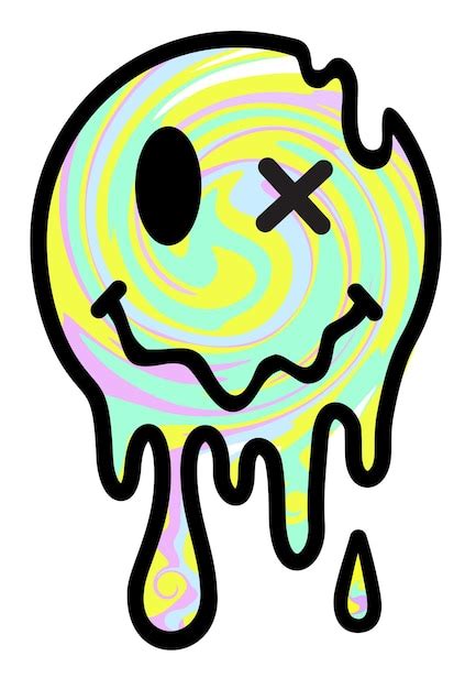 A melting smile graffiti drawing youth design for tshirts and posters ...