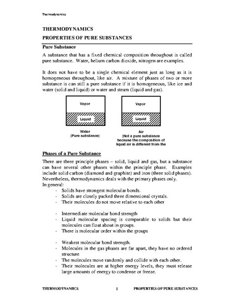 2 - pure substance - ####### THERMODYNAMICS ####### PROPERTIES OF PURE ...