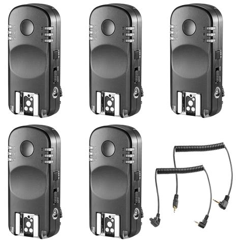 Neewer Neewer 5-Pack 2.4GHz 7-Channel Wireless Remote Flash Trigger ...