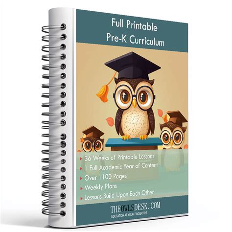 Printable PreK Curriculum - TheOwlsDesk.Com