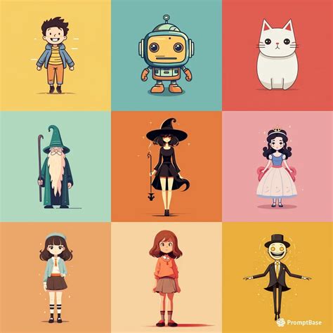 Retro Animation Characters Midjourney Prompt | PromptBase
